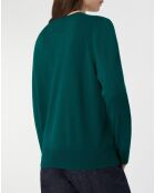 Pull 100% Cachemire Zabri col rond vert foncé