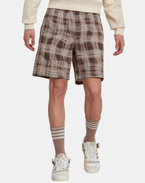 Short Reveal à carreaux marron foncé