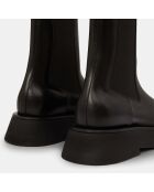 Chelsea Boots en Cuir Rosa noires