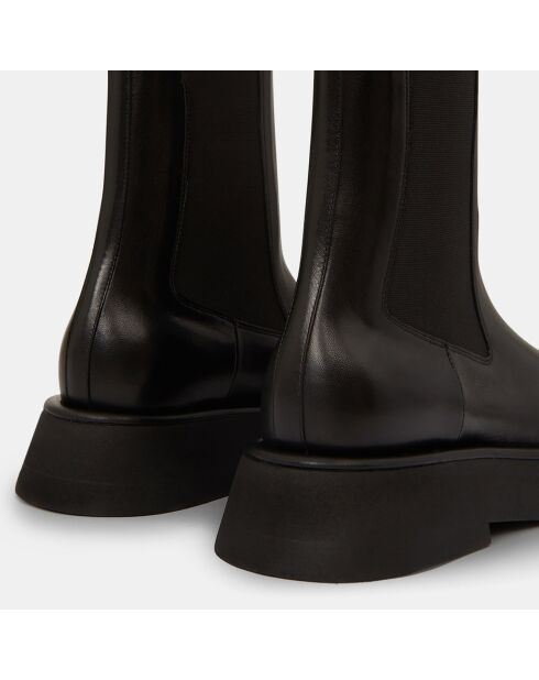 Chelsea Boots en Cuir Rosa noires
