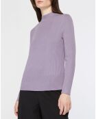 Pull en Maille stretch de fibres Ecovero® Bya lavande