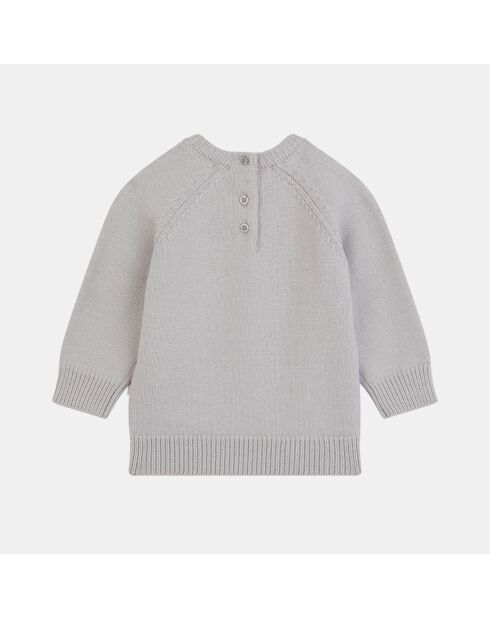 Pull en Maille de Coton Laine mélangés Potime gris