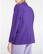 Veste blazer Rune double boutonnage violette