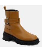 Boots en Cuir Warner marron clair