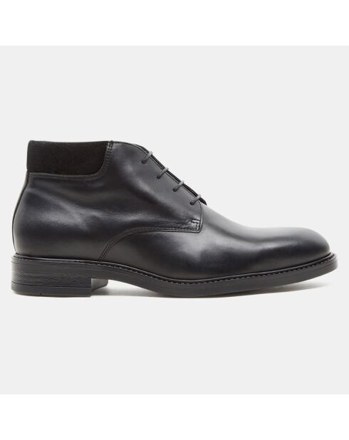 Derbies mid col bimatière noires