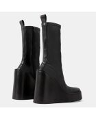 Bottines en Cuir Hanae noires - Talon 10.5 cm
