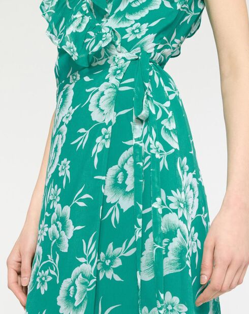 Grünes bedrucktes Kleid Zelie