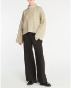 Beiger Pullover aus Wollmischung Totême