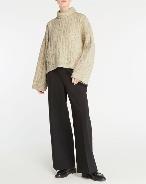 Beiger Pullover aus Wollmischung Totême