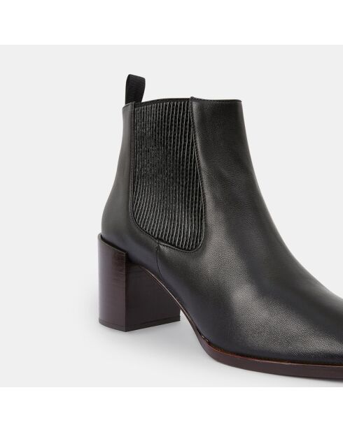 Chelsea Boots en Cuir noires - Talon 7 cm