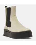 Chelsea Boots en Cuir écrues