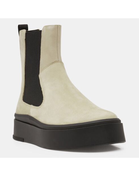 Chelsea Boots en Cuir écrues