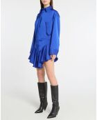 Robe satinée Candice bleu électrique