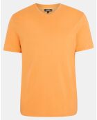 T-Shirt en Coton bio Sishev col V orange