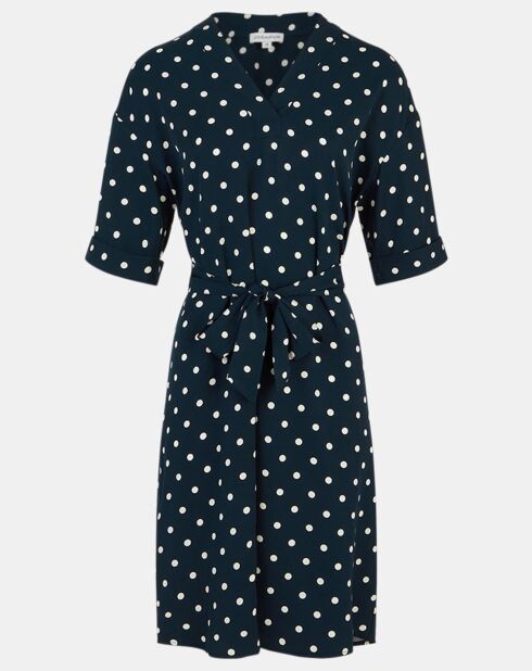 Abito Badam blu/bianco a pois