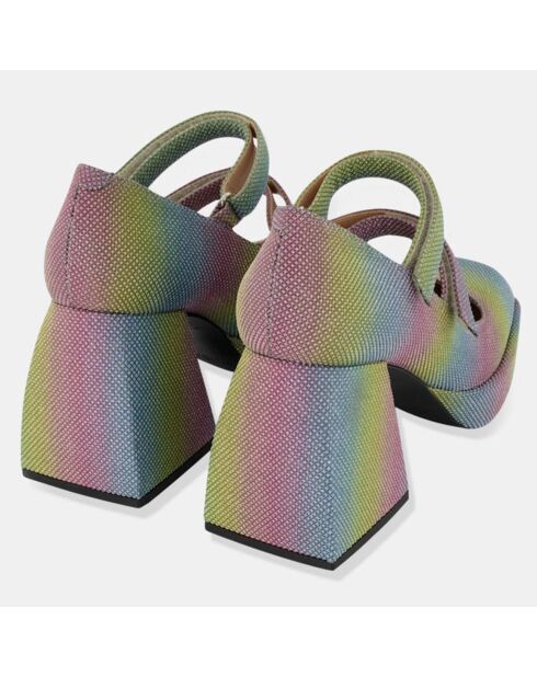 Sandales Julie multicolores - Talon 10 cm