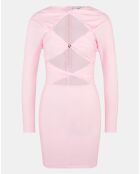 Robe Cut-Out Jersey rose clair