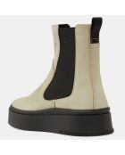Chelsea Boots en Cuir écrues