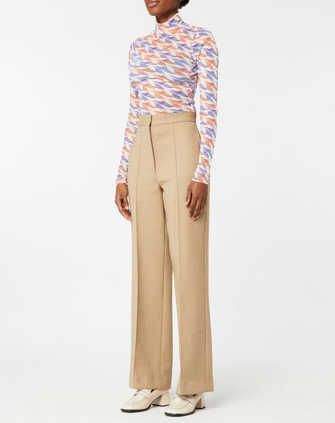 Mehrfarbig bedrucktes Mesh-Top