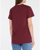 T-Shirt en Coton Segur impression bordeaux