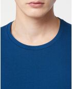 T-Shirt en Coton bio Sishron col rond bleu nuit