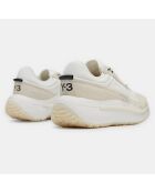 Sneakers en Cuir & Textile Y-3 Ajatu Run blanc/beige