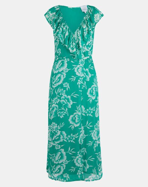 Grünes bedrucktes Kleid Zelie