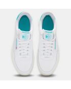 Baskets en Cuir Court Peak blanc/bleu