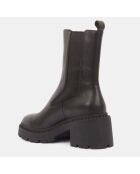 Chelsea boots en Cuir Nico noires - Talon 7 cm