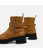 Boots en Cuir Warner marron clair