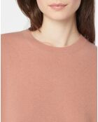 Pull 100% Cachemire Zabri col rond rose