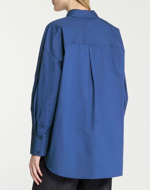 Chemise oversize en Coton Rodez bleu foncé