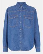 Chemise en denim de Coton bio Colorado bleu foncé