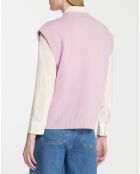 Pull en Laine & Cachemire Solal sans manches violet clair