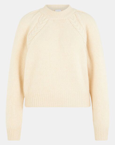 Beiger Pullover aus Wolle und Alpaka-Mischung Malone