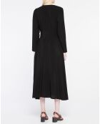 Robe mi-longue Melisse fluide fibres Ecovero® noire