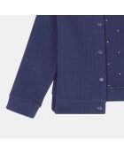 Veste paddée en Coton bio Pomane bleu marine