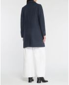 Manteau en Laine mélangée Brise bleu marine