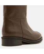 Bottes en Cuir marron
