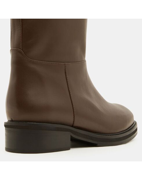 Bottes en Cuir marron