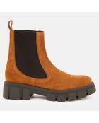 Chelsea boots semelle épaisse camel - Talon 4 cm