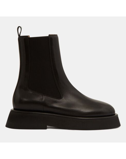 Chelsea Boots en Cuir Rosa noires