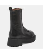 Boots Mid Zip noires - Talon 5 cm