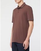 Polo en Coton bio Dolobas Heritage marron foncé