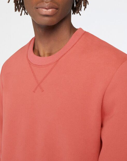 Sweat droit en Coton bio mélangé Deat rose foncé