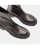 Zwarte leren laarzen van Alister met hak van 6 cm RECOCHE GL OFF