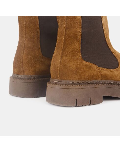 Chelsea boots semelle épaisse marron