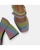 Sandales Julie multicolores - Talon 10 cm