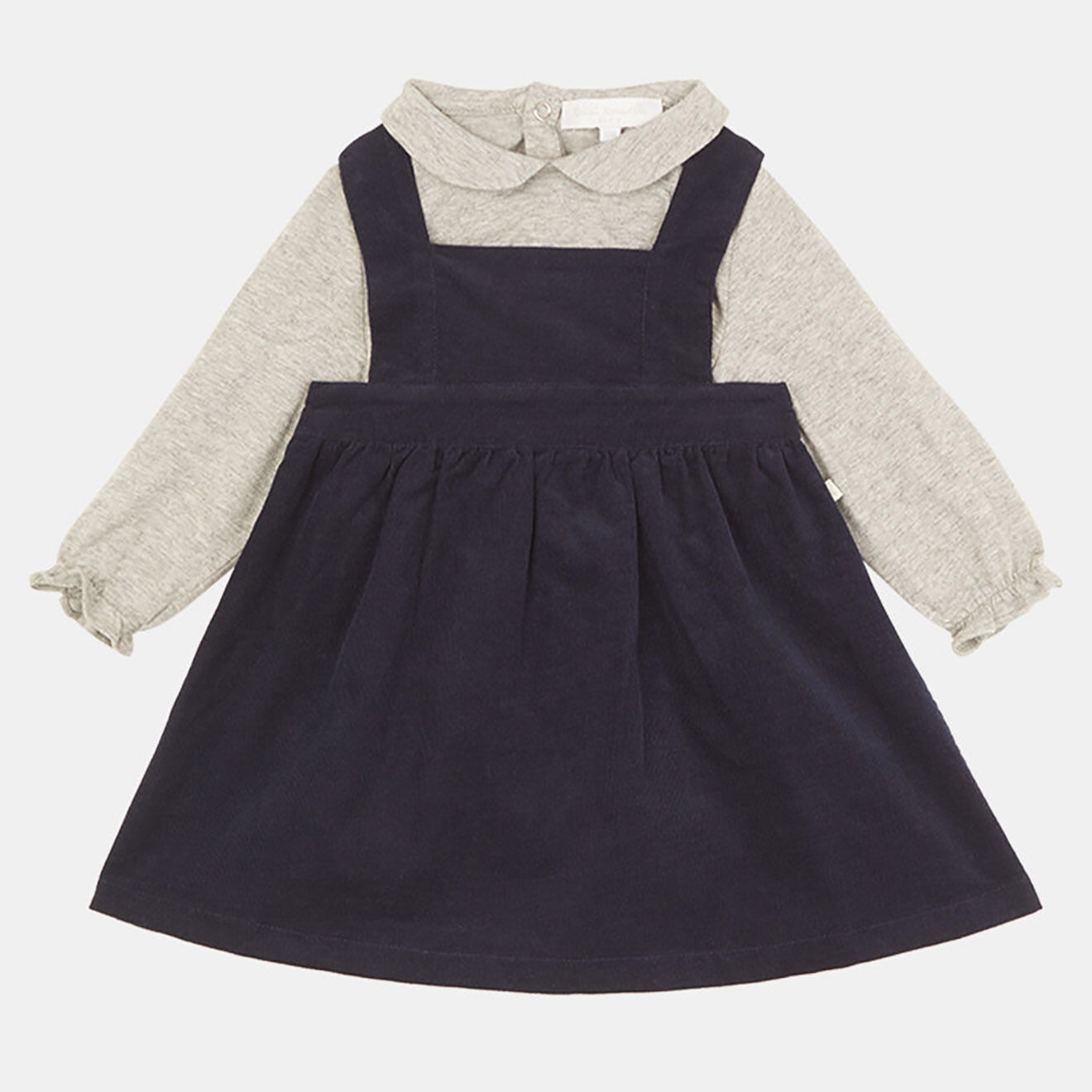 Robe T-Shirt en coton Paloma bleu/gris Vente privée Cadet