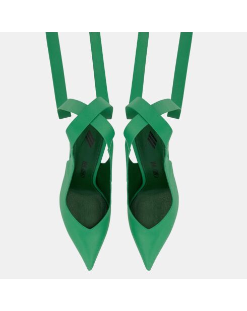 Slingbacks en Cuir Venus verts - Talon 10,5 cm
